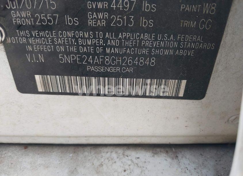 Photo 9 of 2016 Hyundai Sonata SE (VIN 5NPE24AF8GH264848)