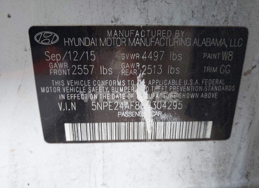 Photo 9 of 2016 Hyundai Sonata SE (VIN 5NPE24AF8GH304295)