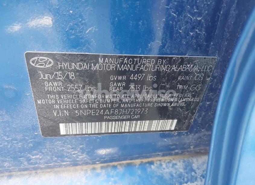 Photo 9 of 2018 Hyundai Sonata SE (VIN 5NPE24AF8JH721973)