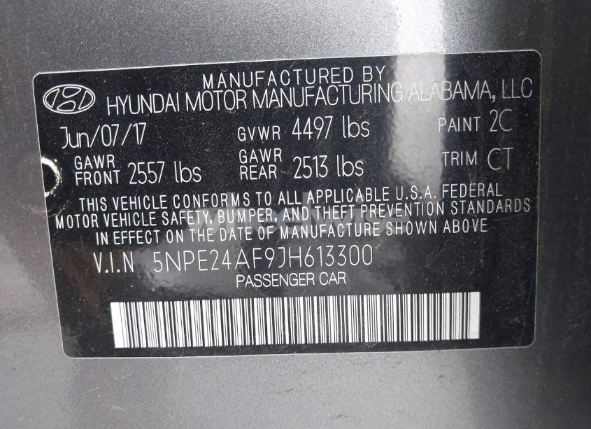 Photo 9 of 2018 Hyundai Sonata SE (VIN 5NPE24AF9JH613300)