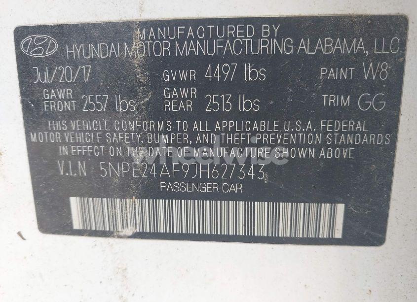 Photo 9 of 2018 Hyundai Sonata SE (VIN 5NPE24AF9JH627343)