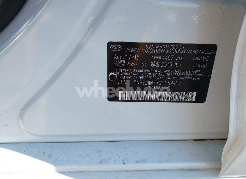 Photo 8 of 2016 Hyundai Sonata SE (VIN 5NPE24AFXGH289427)