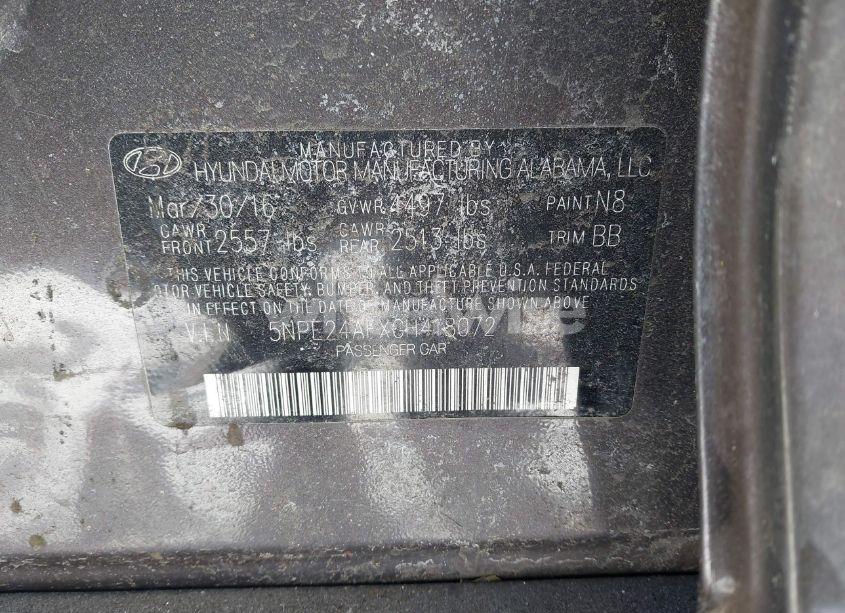 Photo 9 of 2016 Hyundai Sonata (VIN 5NPE24AFXGH418072)