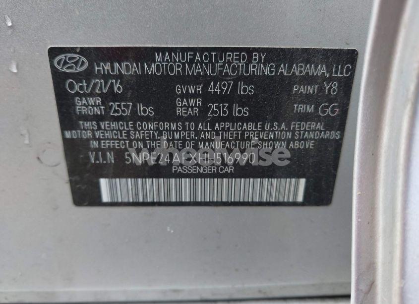 Photo 9 of 2017 Hyundai Sonata SE (VIN 5NPE24AFXHH516990)