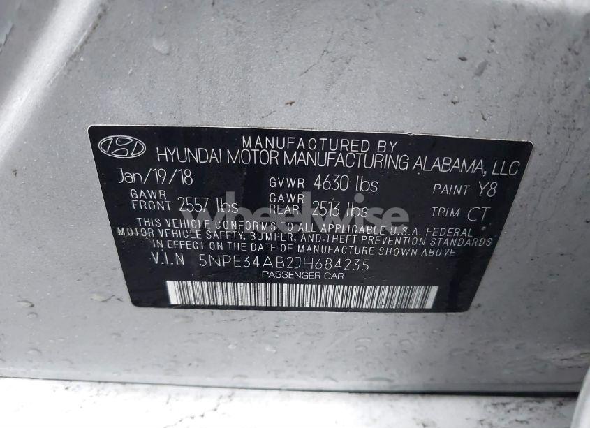 Photo 9 of 2018 Hyundai Sonata SPORT 2.0T (VIN 5NPE34AB2JH684235)