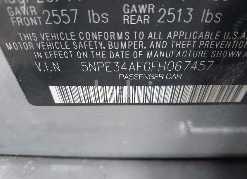 Photo 9 of 2015 Hyundai Sonata SPORT (VIN 5NPE34AF0FH067457)