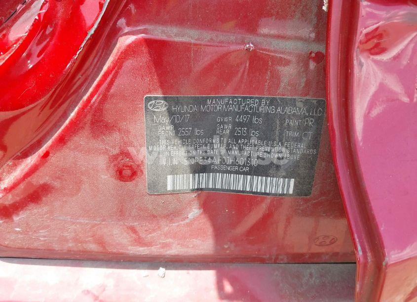 Photo 9 of 2018 Hyundai Sonata SPORT (VIN 5NPE34AF0JH601310)