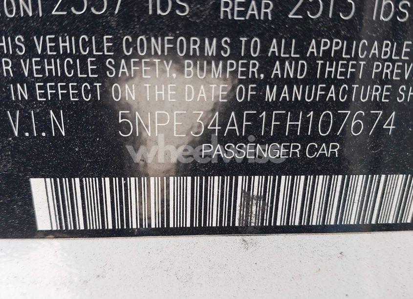 Photo 9 of 2015 Hyundai Sonata SPORT (VIN 5NPE34AF1FH107674)