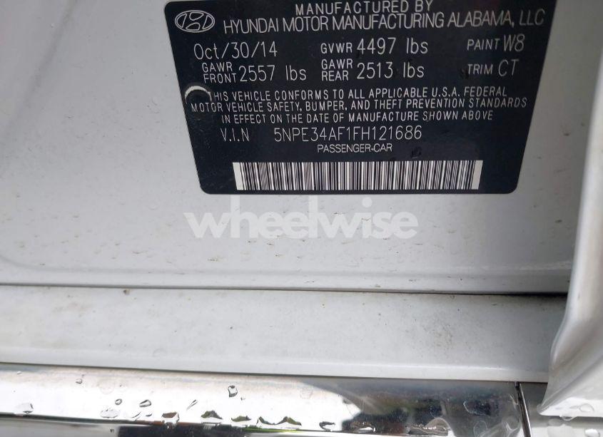 Photo 9 of 2015 Hyundai Sonata LIMITED (VIN 5NPE34AF1FH121686)