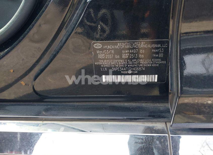 Photo 9 of 2016 Hyundai Sonata SPORT (VIN 5NPE34AF1GH406874)