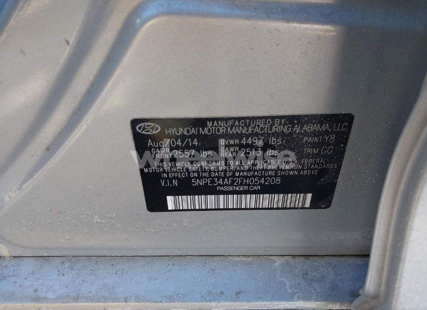 Photo 8 of 2015 Hyundai Sonata SPORT (VIN 5NPE34AF2FH054208)