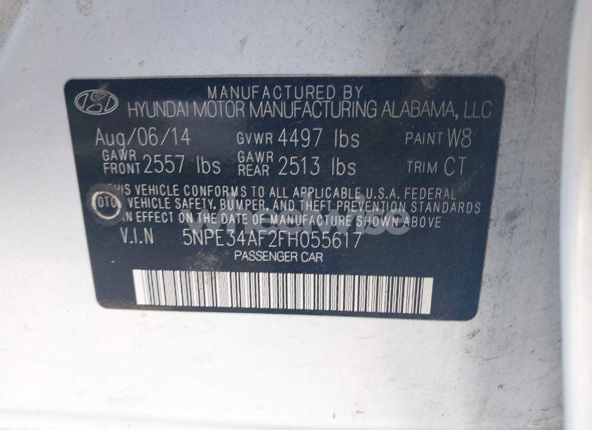 Photo 9 of 2015 Hyundai Sonata SPORT (VIN 5NPE34AF2FH055617)