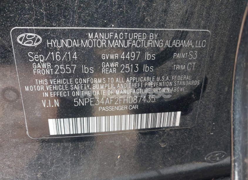 Photo 9 of 2015 Hyundai Sonata SPORT (VIN 5NPE34AF2FH087435)