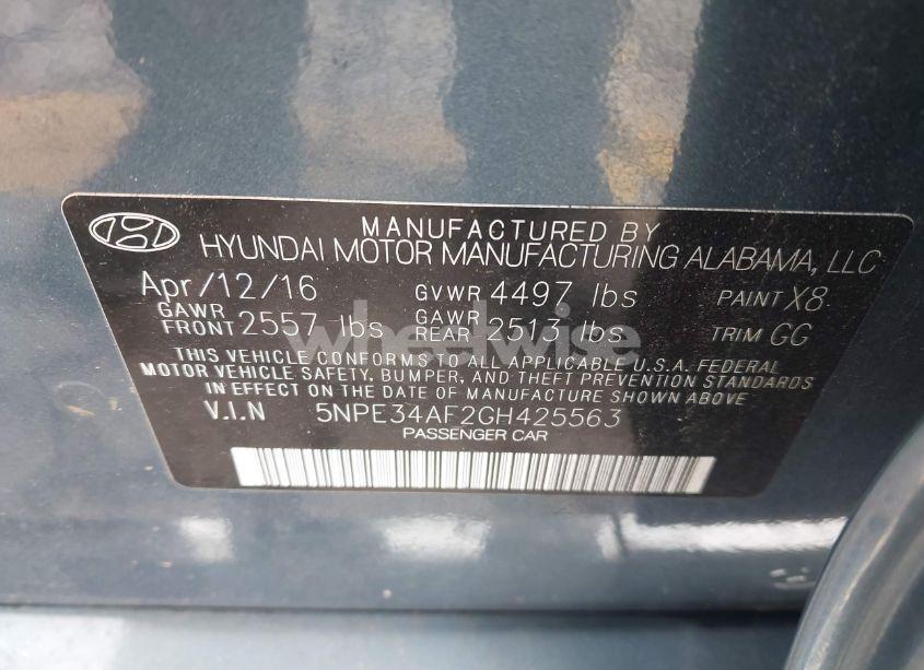 Photo 9 of 2016 Hyundai Sonata SPORT (VIN 5NPE34AF2GH425563)