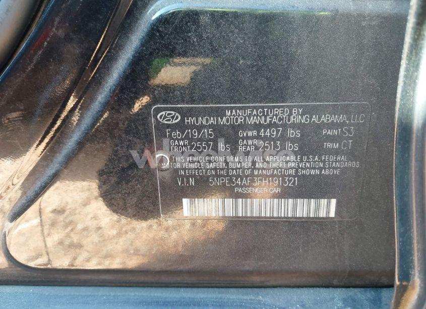 Photo 9 of 2015 Hyundai Sonata SPORT (VIN 5NPE34AF3FH191321)