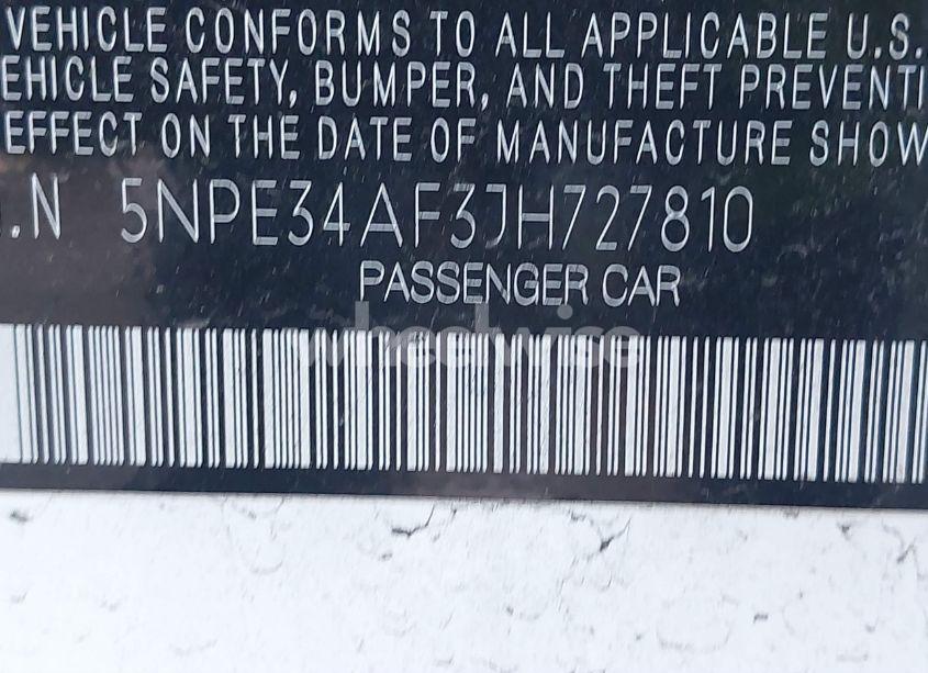 Photo 9 of 2018 Hyundai Sonata SPORT+ (VIN 5NPE34AF3JH727810)