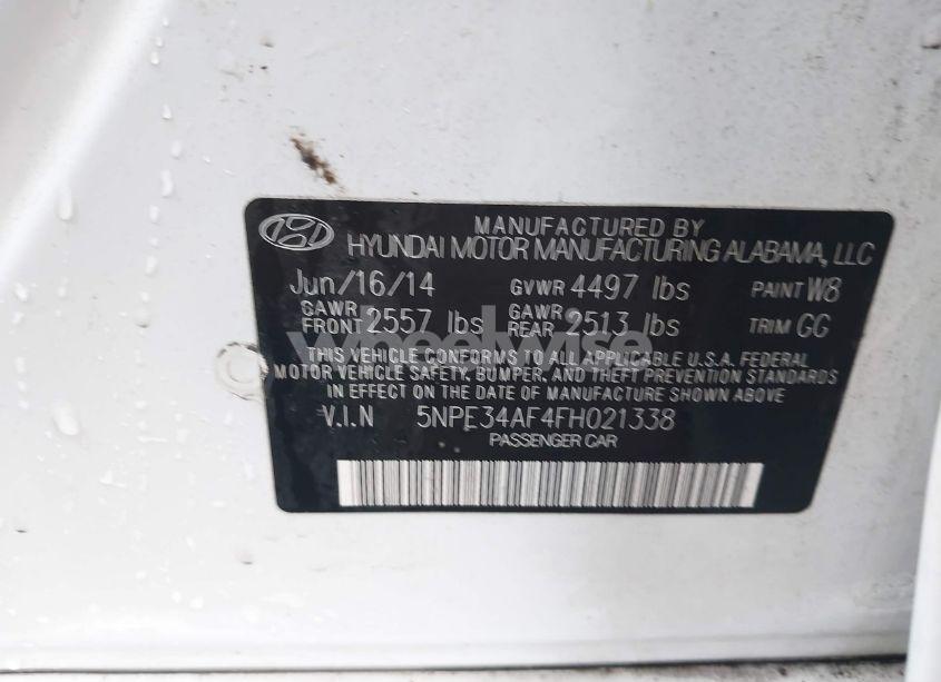 Photo 9 of 2015 Hyundai Sonata SPORT (VIN 5NPE34AF4FH021338)