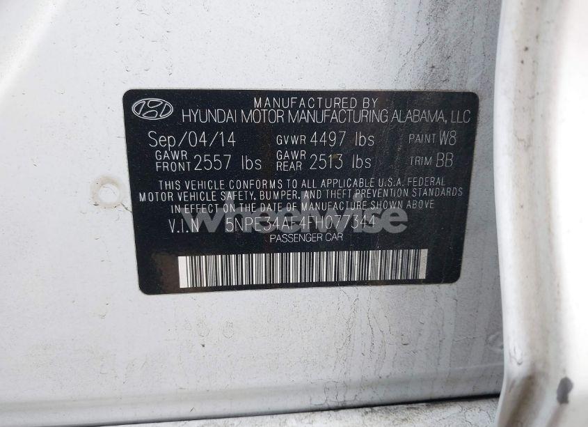 Photo 9 of 2015 Hyundai Sonata SPORT (VIN 5NPE34AF4FH077344)