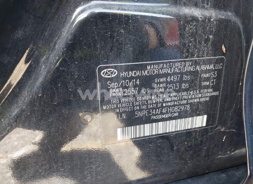 Photo 9 of 2015 Hyundai Sonata LIMITED (VIN 5NPE34AF4FH082978)