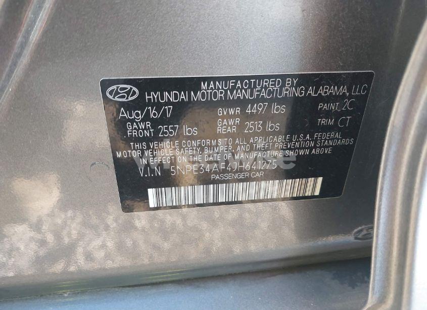 Photo 9 of 2018 Hyundai Sonata LIMITED (VIN 5NPE34AF4JH641275)