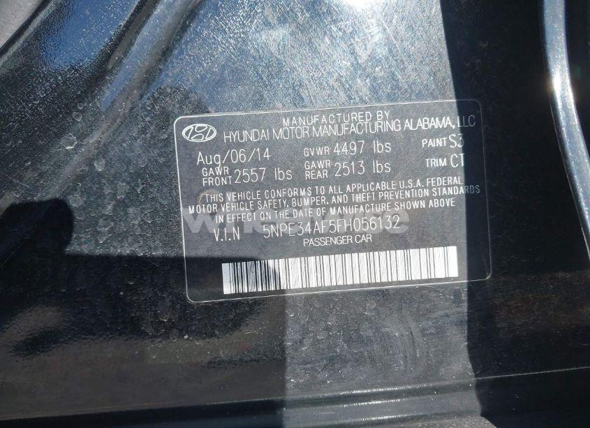 Photo 9 of 2015 Hyundai Sonata LIMITED (VIN 5NPE34AF5FH056132)