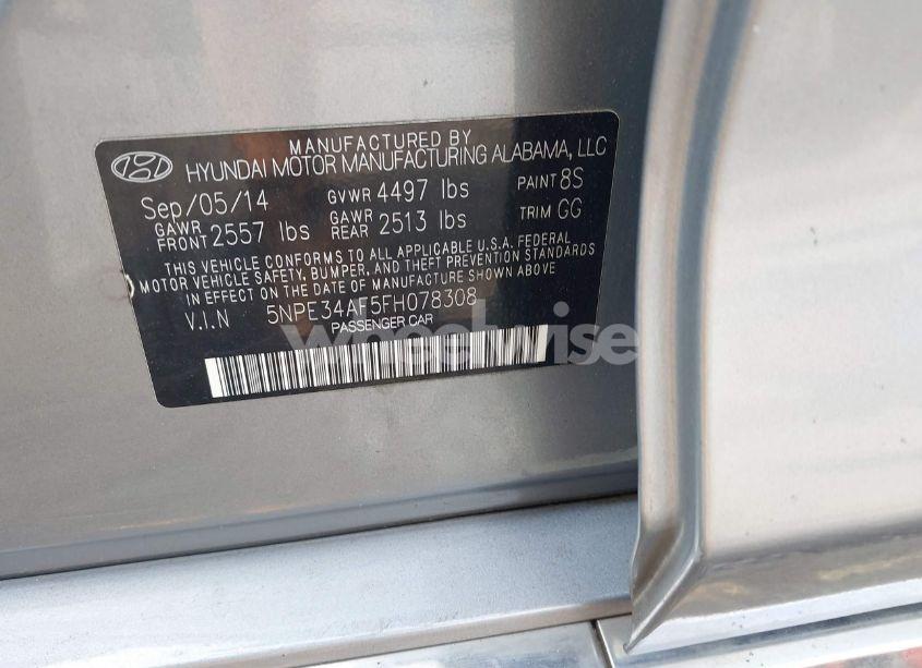 Photo 9 of 2015 Hyundai Sonata SPORT (VIN 5NPE34AF5FH078308)