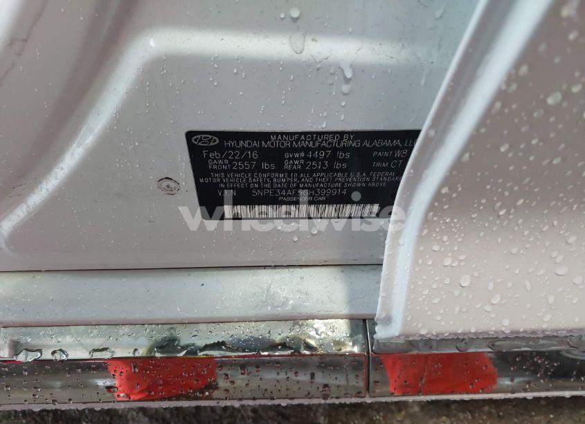 Photo 9 of 2016 Hyundai Sonata SPORT (VIN 5NPE34AF5GH399914)