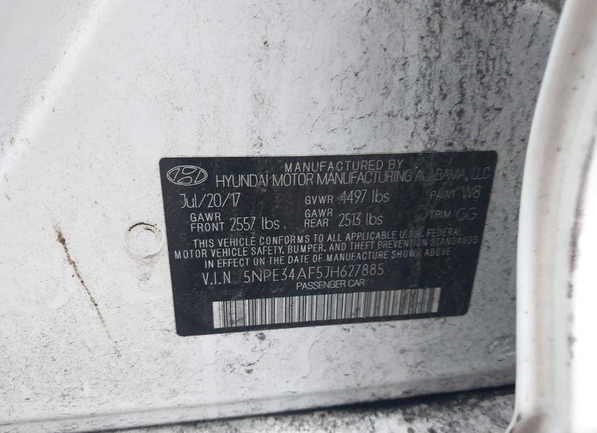 Photo 9 of 2018 Hyundai Sonata SEL (VIN 5NPE34AF5JH627885)