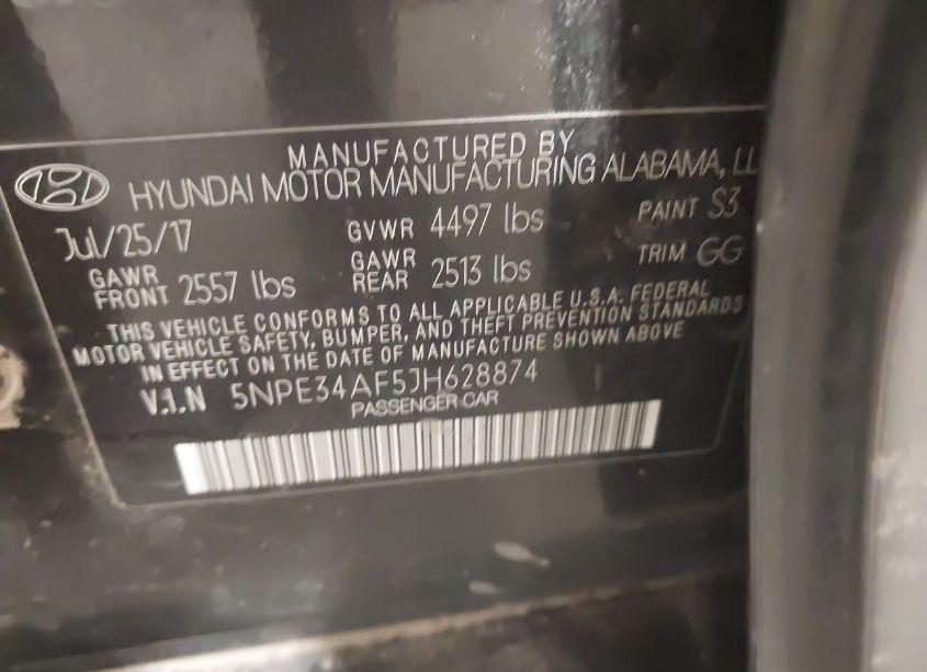 Photo 9 of 2018 Hyundai Sonata SEL (VIN 5NPE34AF5JH628874)