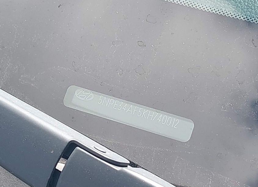 Photo 9 of 2019 Hyundai Sonata SPORT (VIN 5NPE34AF5KH740012)