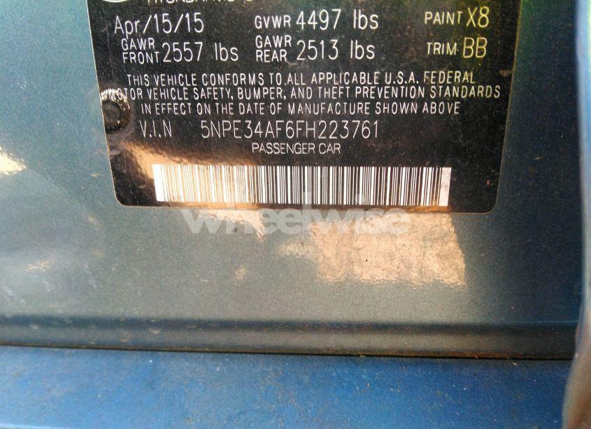 Photo 9 of 2015 Hyundai Sonata SPORT (VIN 5NPE34AF6FH223761)