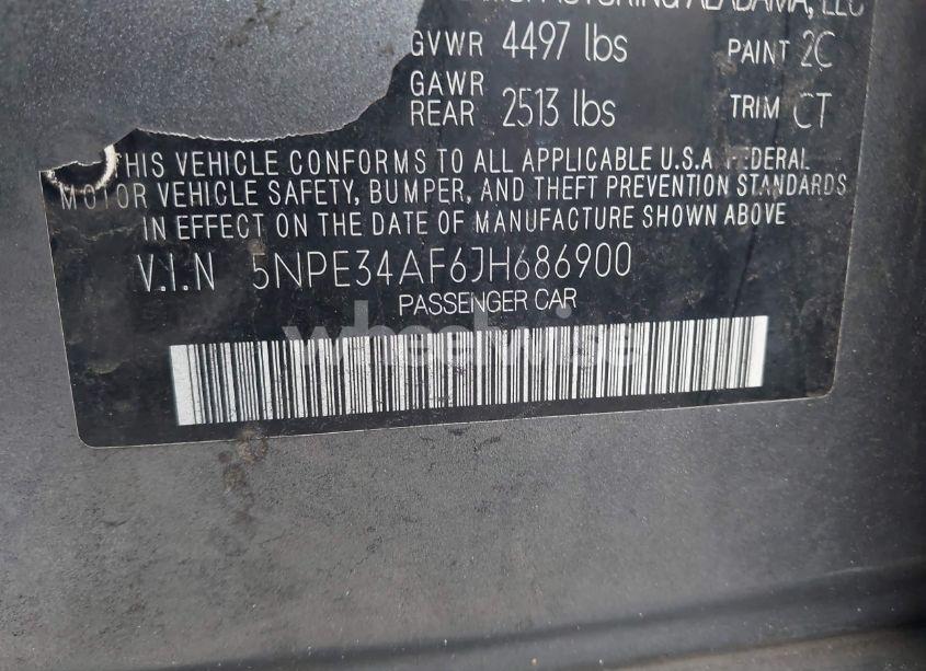 Photo 9 of 2018 Hyundai Sonata SEL (VIN 5NPE34AF6JH686900)