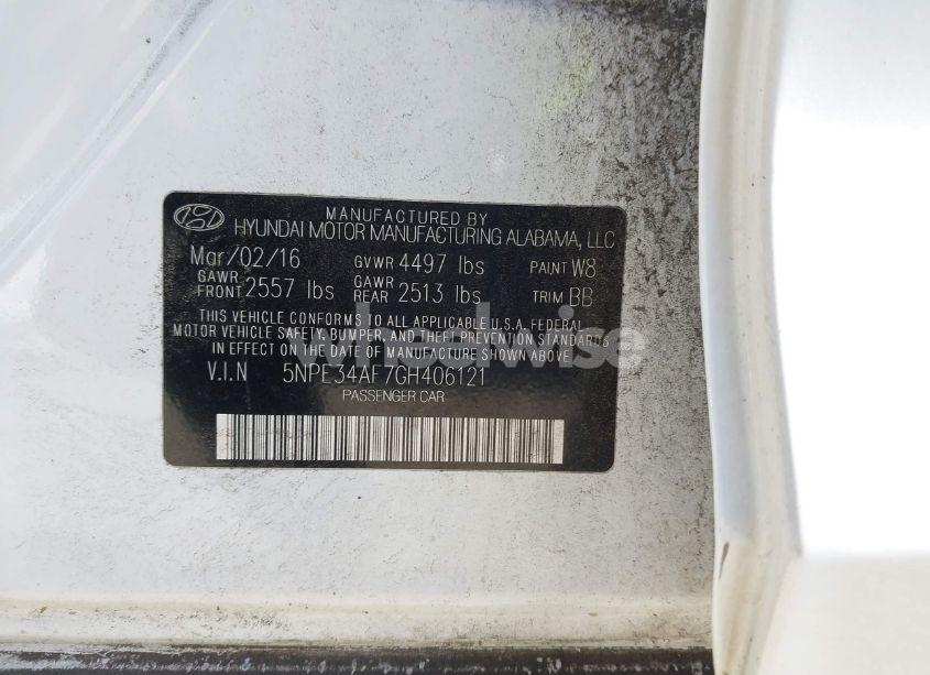Photo 9 of 2016 Hyundai Sonata LIMITED (VIN 5NPE34AF7GH406121)