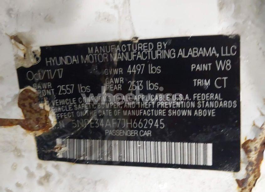 Photo 9 of 2018 Hyundai Sonata SPORT (VIN 5NPE34AF7JH662945)