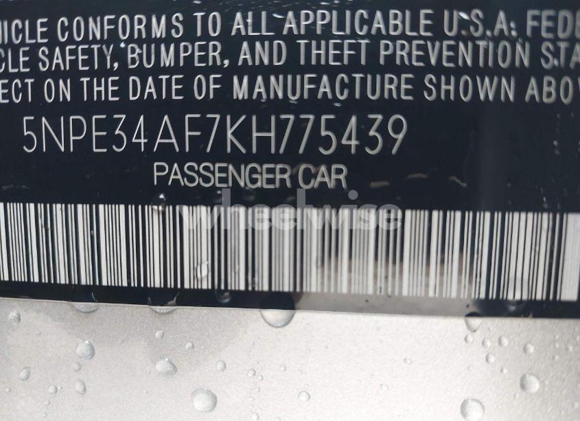 Photo 9 of 2019 Hyundai Sonata LIMITED (VIN 5NPE34AF7KH775439)