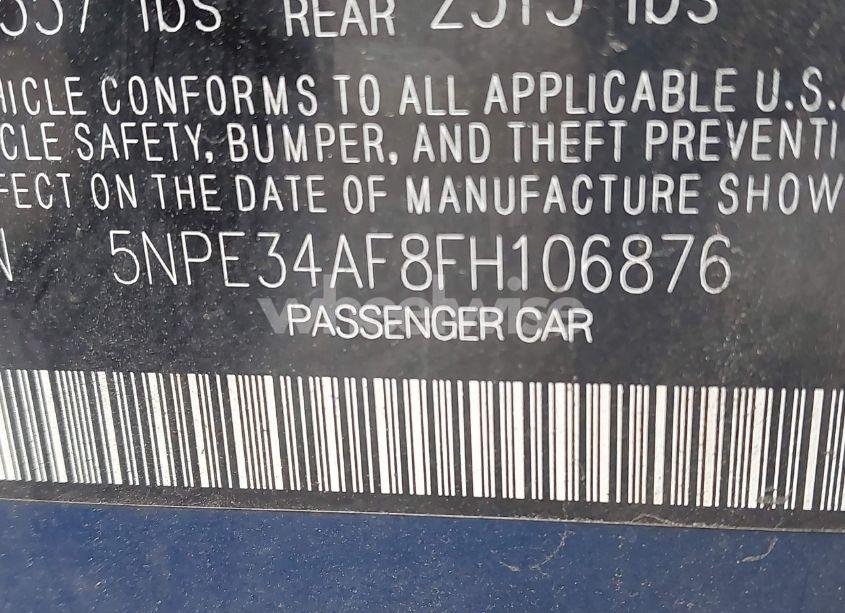 Photo 9 of 2015 Hyundai Sonata LIMITED (VIN 5NPE34AF8FH106876)