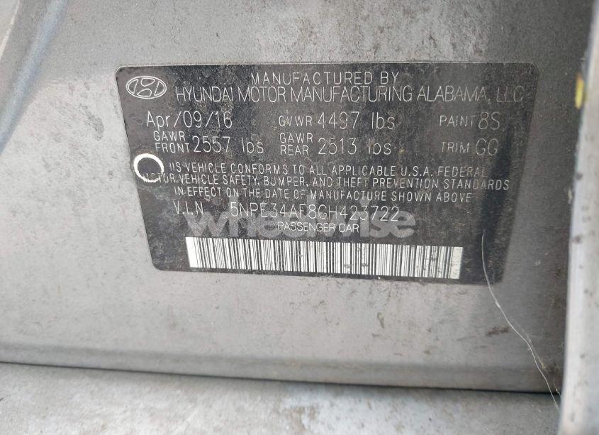 Photo 9 of 2016 Hyundai Sonata LIMITED (VIN 5NPE34AF8GH423722)