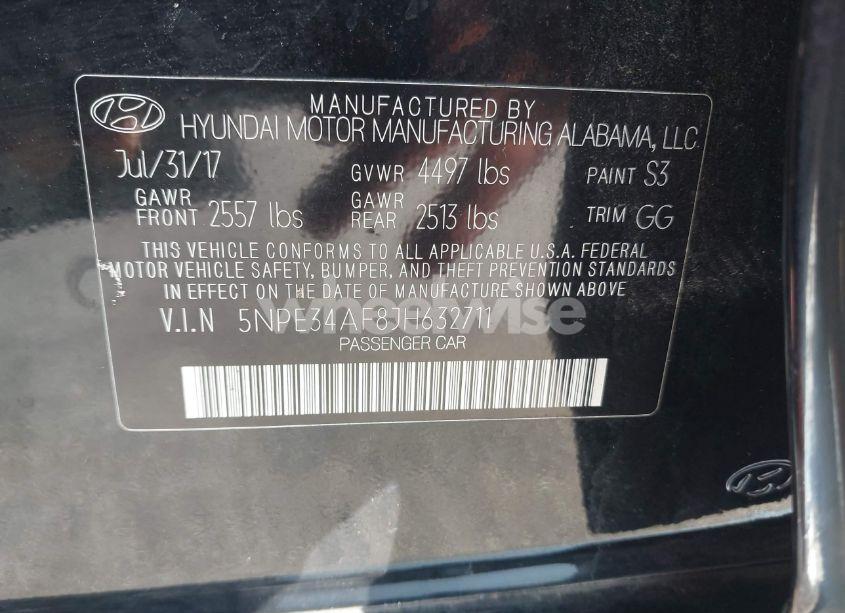 Photo 9 of 2018 Hyundai Sonata SEL (VIN 5NPE34AF8JH632711)