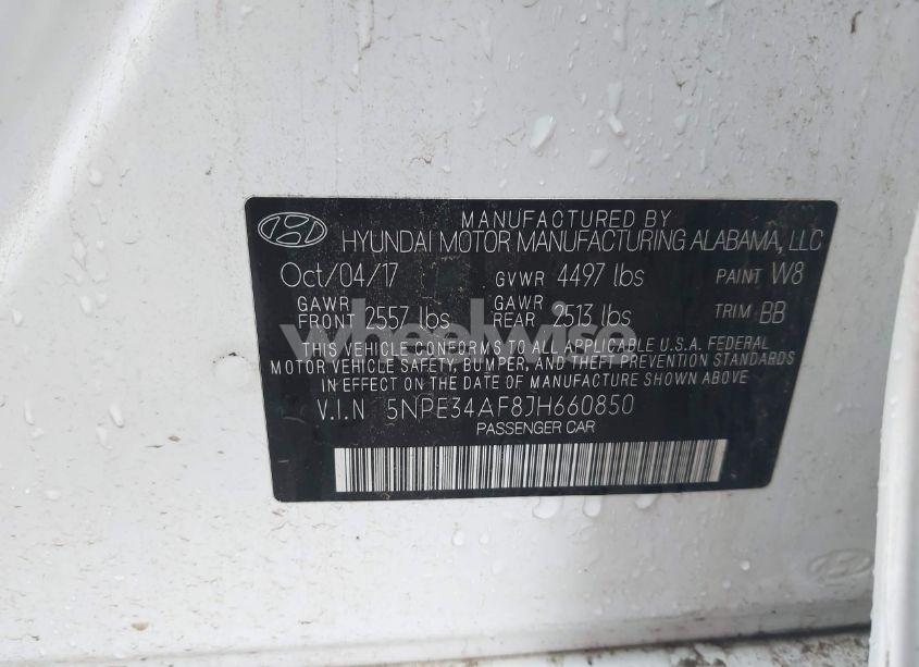 Photo 9 of 2018 Hyundai Sonata SEL (VIN 5NPE34AF8JH660850)