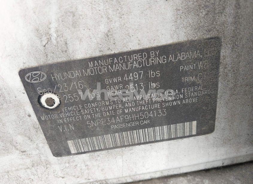 Photo 9 of 2017 Hyundai Sonata SPORT (VIN 5NPE34AF9HH504133)