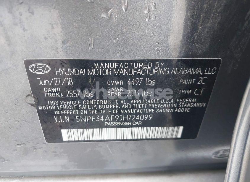 Photo 9 of 2018 Hyundai Sonata LIMITED (VIN 5NPE34AF9JH724099)