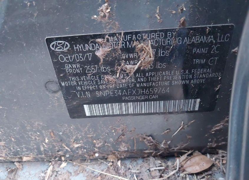 Photo 9 of 2018 Hyundai Sonata SEL (VIN 5NPE34AFXJH659764)