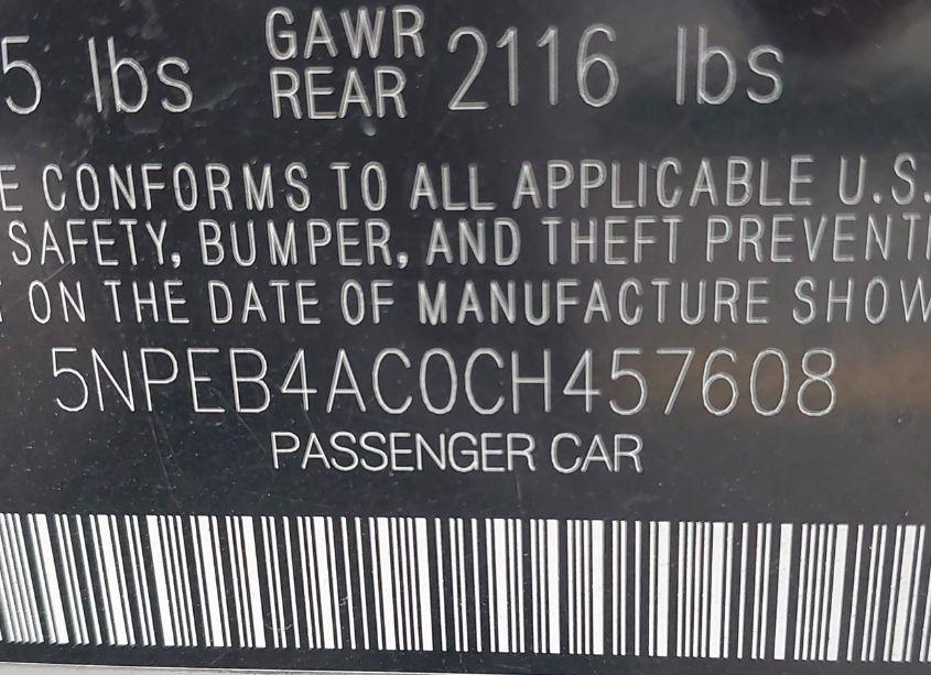 Photo 9 of 2012 Hyundai Sonata GLS (VIN 5NPEB4AC0CH457608)