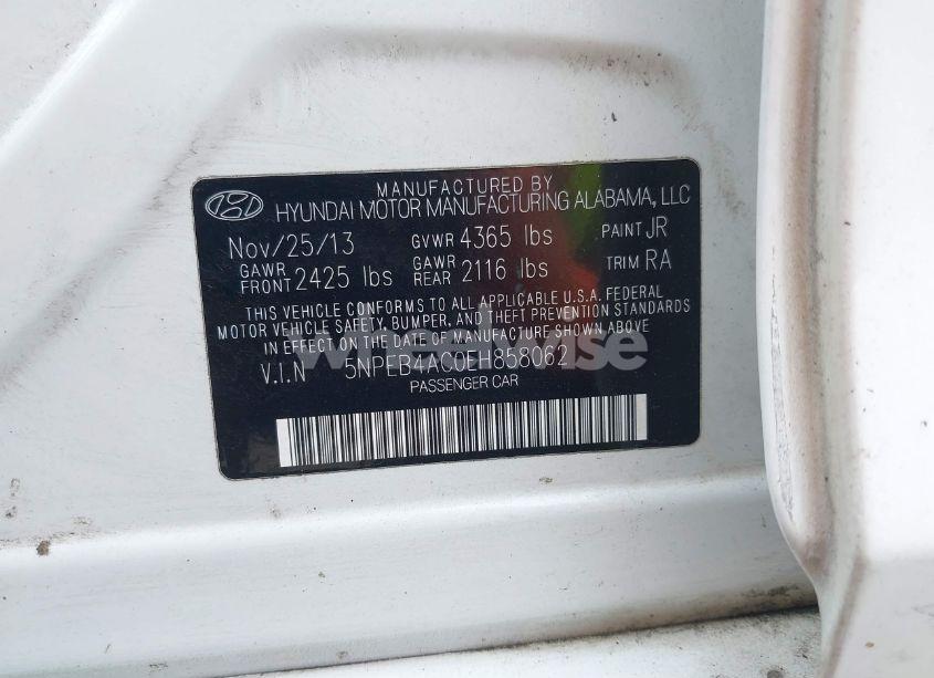 Photo 9 of 2014 Hyundai Sonata GLS (VIN 5NPEB4AC0EH858062)