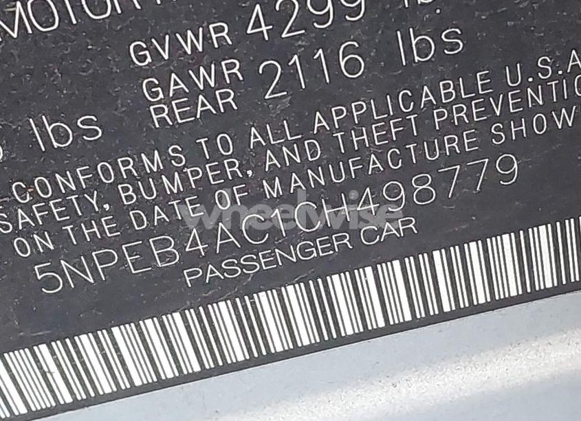 Photo 9 of 2012 Hyundai Sonata GLS (VIN 5NPEB4AC1CH498779)