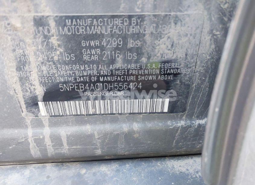 Photo 9 of 2013 Hyundai Sonata GLS (VIN 5NPEB4AC1DH556424)