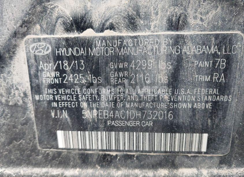 Photo 9 of 2013 Hyundai Sonata GLS (VIN 5NPEB4AC1DH732016)