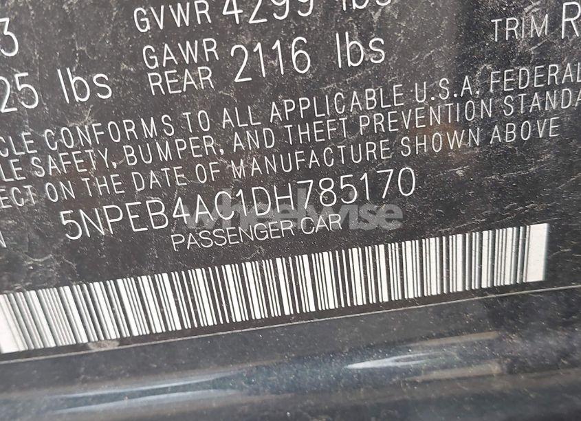 Photo 9 of 2013 Hyundai Sonata GLS (VIN 5NPEB4AC1DH785170)