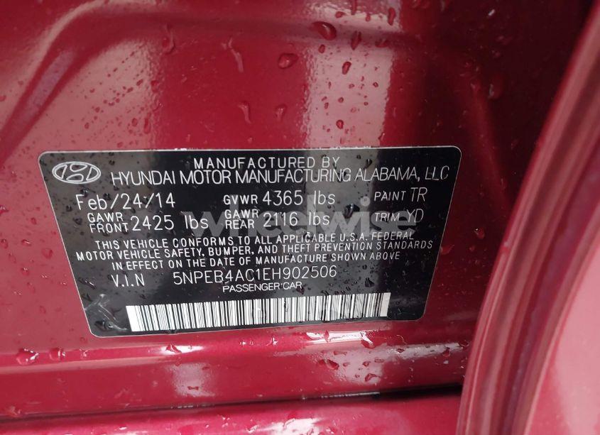 Photo 9 of 2014 Hyundai Sonata GLS (VIN 5NPEB4AC1EH902506)