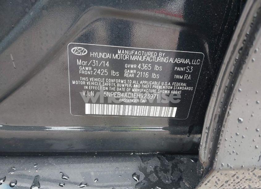 Photo 9 of 2014 Hyundai Sonata GLS (VIN 5NPEB4AC1EH923971)